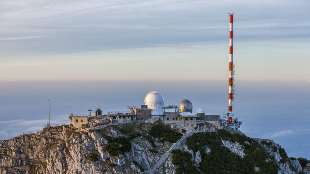 Vysílač Wendelstein, ze kterého zkušební vysílání 5G probíhá