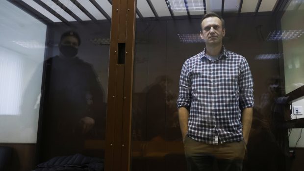 Alexej Navalnyj během soudního líčení