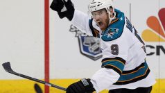 San Jose Sharks&#039; right wing Martin Havlat  celebrates his 2nd period power play goal against the St. Louis Blues during their NHL Western Conference quarterfinal playoff hockey game