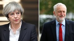 Předsedkyně Konzervativní strany Theresa Mayová a šéf Labouristické strany Jeremy Corbyn