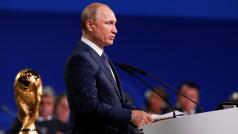 Vladimir Putin při zahájení kongresu FIFA v Moskvě