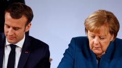 Německá kancléřka Angela Merkelová a francouzský prezident Emmanuel Macron