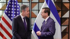 Blinken na schůzce s izraelským prezidentem Jicchakem Herzogem