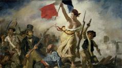 Obraz Svoboda vede lid na barikády od Eugèna Delacroix