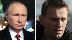 Ruský prezident Vladimir Putin a opoziční lídr Alexej Navalnyj