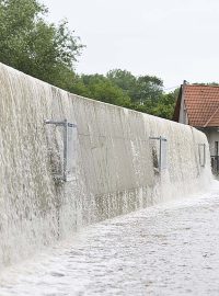 Povodeň v Hoříně na Mělnicku