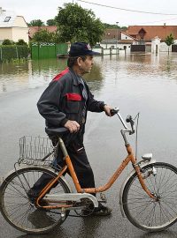 Povodeň v Hoříně na Mělnicku