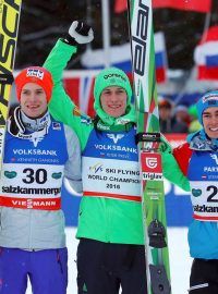 Slovinský skokan Peter Prevc ovládl Mistrovství světa v letech na lyžích, druhý skončil Nor Gangnes a třetí Rakušan Kraft