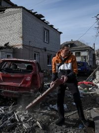 Následky ruského ostřelování v Dnipru