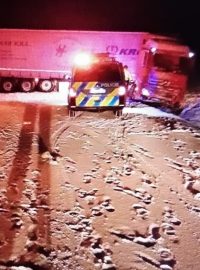 Nehoda kamionu v pátek časně ráno zablokovala dálnici D1 z Brna do Prahy