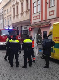 Zásah při výbuchu v centru Kroměříže