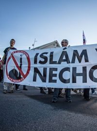 Protest skupiny Islám v ČR nechceme