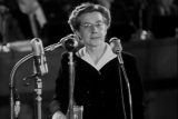 Milada Horáková při závěrečné řeči u soudu
