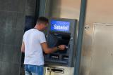 Bankomat banky Sabadell v Barceloně