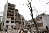 Škody po ruském raketovém útoku na Černihiv