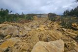Škody po sesuvu půdy v provincii Enga