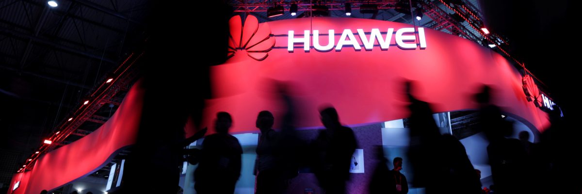 Stánek čínské společnosti Huawei na Mobile World Congress v Barceloně