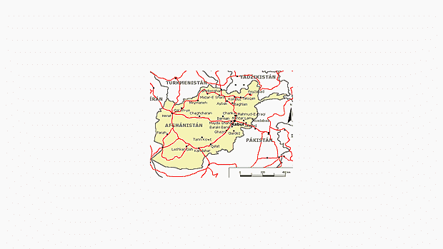 mapa Afghánistánu