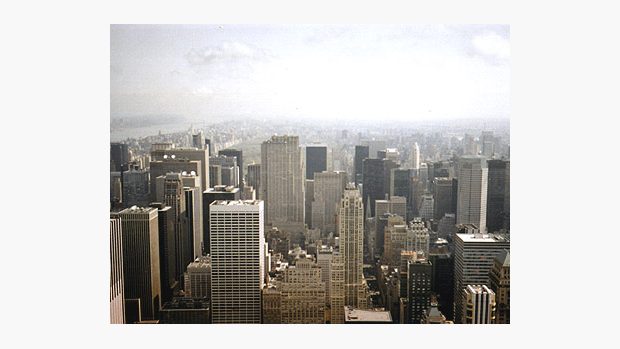 Pohled z Empire Buildingu na sever Manhattanu