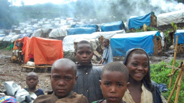 Demokratická republika Kongo, Severní Kivu. Masisi - uprchlický tábor, kde momentálně žije 2300 rodin.