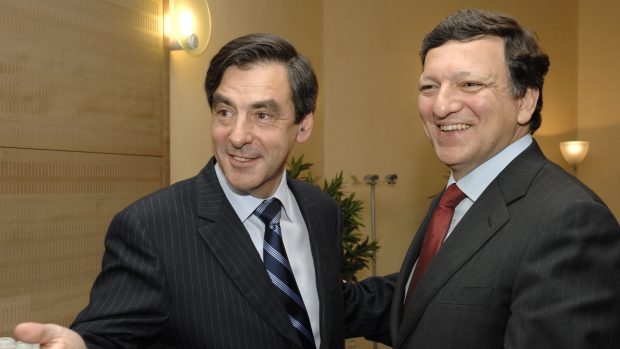 Francouzský premiér Franćois Fillon a předseda EK José Barroso