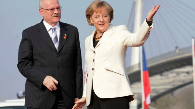 Ivan Gašparovič s Angelou Merkelovou