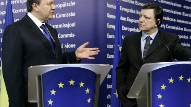 Viktor Janukovyč  v Bruselu