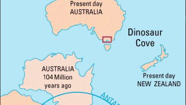Naleziště Dinosaur Cove v australském státě Victoria