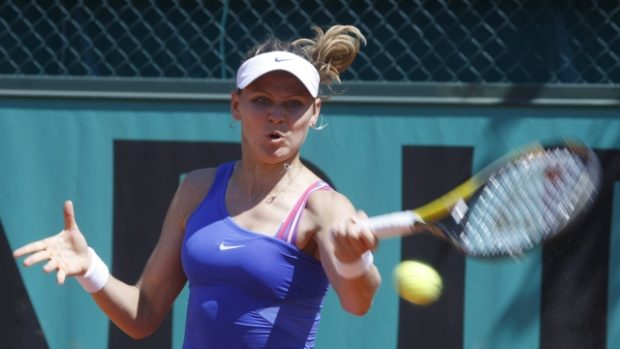Lucie Šafářová v utkání 1. kola Roland Garros