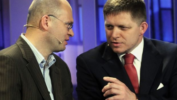 Předseda SaS Richard Sulík a předseda Smeru-SD Robert Fico