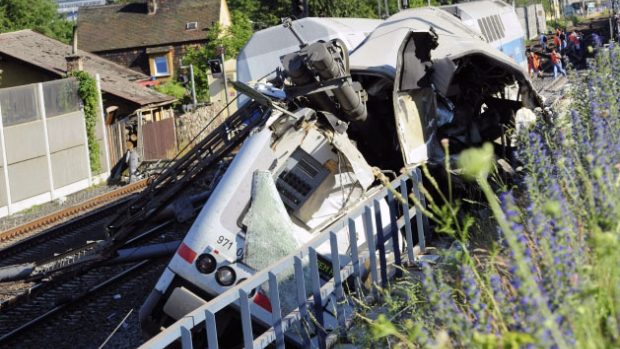 Nehoda vlaku v ústecké čtvrti Vaňov