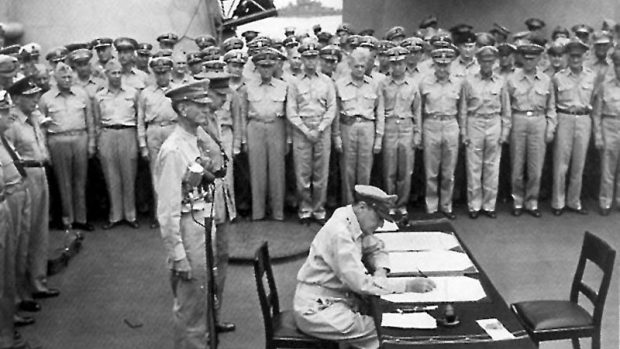 Podpis kapitulace Japonska