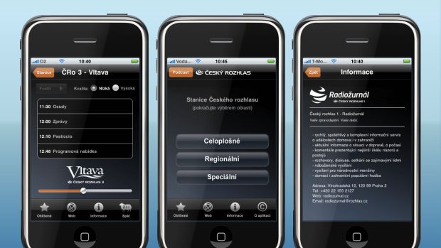 Poslouchejte Český rozhlas na mobilním telefonu iPhone