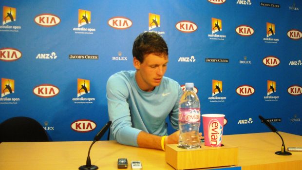 Tomáš Berdych po vítězném utkání s Francouzem Gasquetem