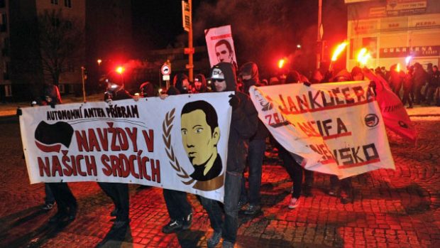 Pochod antifašistů v Příbrami