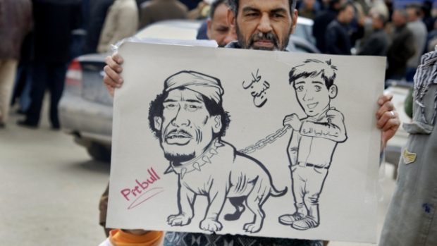 protest proti Kaddáfímu