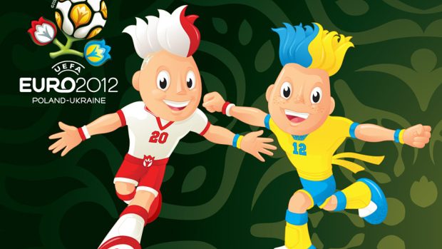 Maskoti Slavek a Slavko reprezentují pořadatelské země evropského fotbalového šampionátu Polsko a Ukrajinu