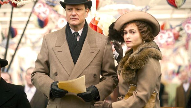 Z filmu Králova řeč (Colin Firth, Helena Bonham Carterová)