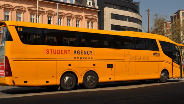 Autobus Student Agency v Brně