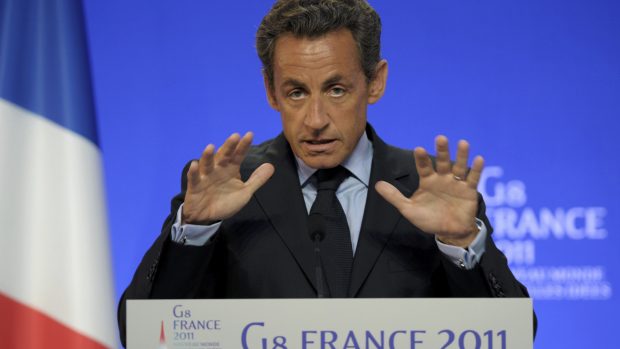 Francouzský prezident Nicolas Sarkozy na summitu G8 v Deauville