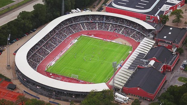 Fotbalový Aarhus Stadium, Dánsko