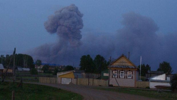 Rusko Udmurtie výbuch požár muniční sklad