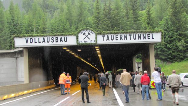 Otevírání druhého tubusu Taurského tunelu