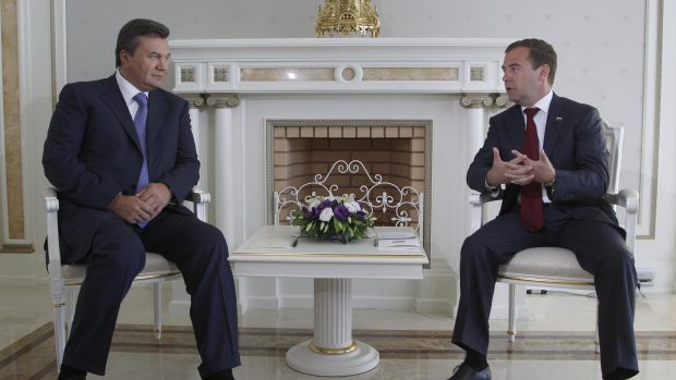 Viktor Janukovyč a Dmitrij Medveděv v Soči