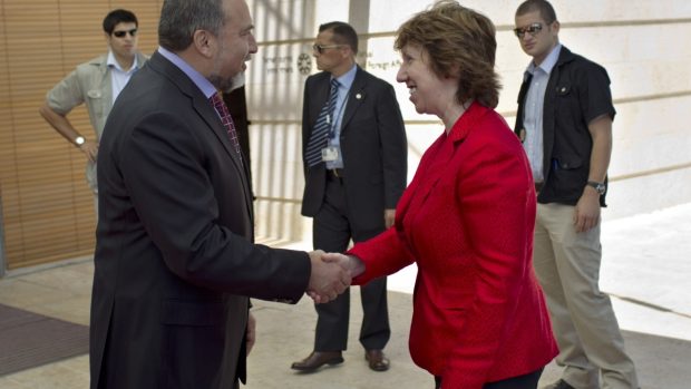 Izraelský ministr zahraničí Avigdor Lieberman a šéfka evropské diplomacie Catherine Ashtonová