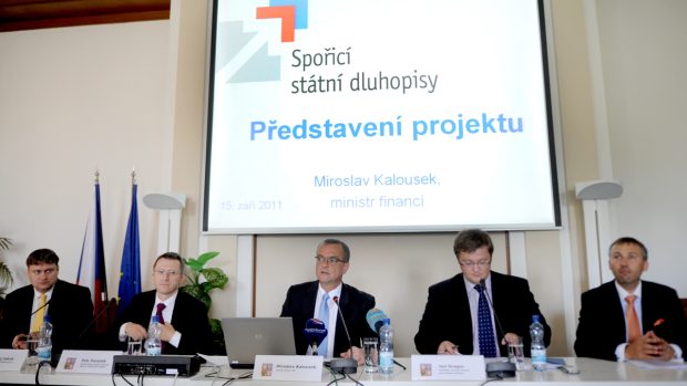 TK ministra financí Miroslava Kalouska k představení projektu Spořicí státní dluhopisy