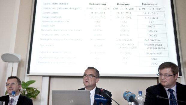 TK ministra financí Miroslava Kalouska k představení projektu Spořicí státní dluhopisy