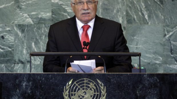 Prezident Václav Klaus při projevu v OSN