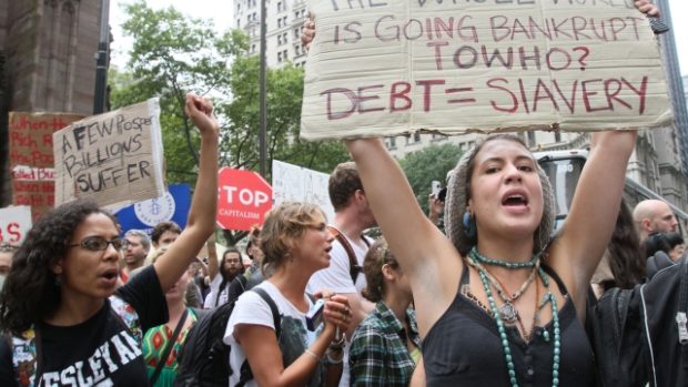 Demonstranti na newyorské Wall Street