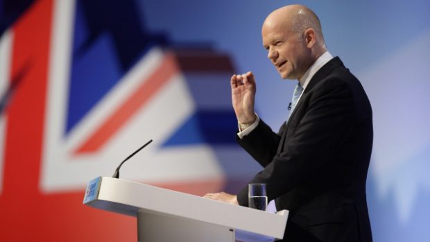 Britský ministr zahraničí William Hague na sjezdu konzervativců